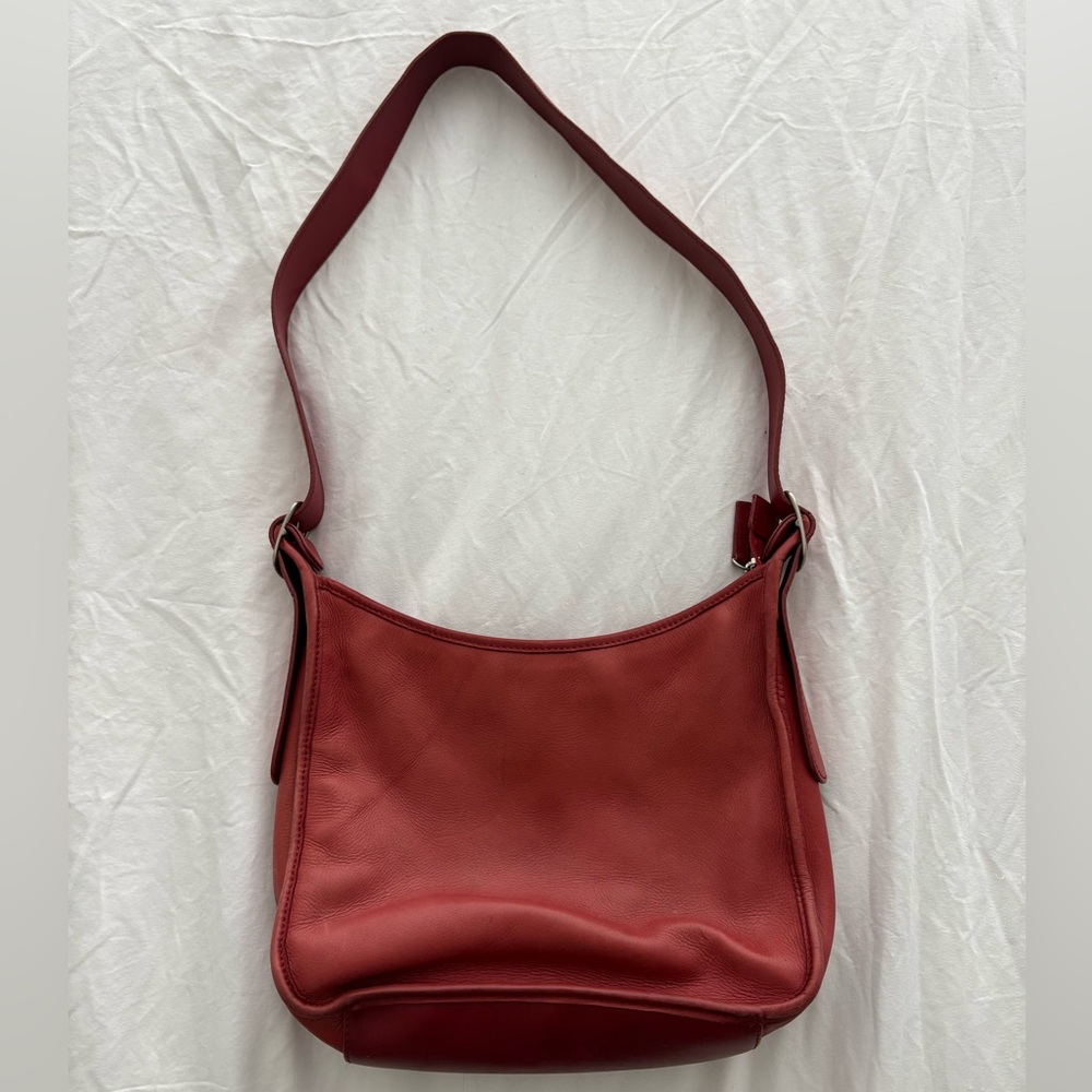 Red Leather Shoulder Crossbody Bag